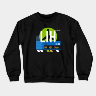 Lihue (LIH) Kauai Airport // Sunset Baggage Tag Crewneck Sweatshirt